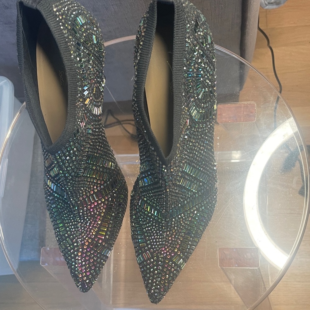Thalia Sodi rhinestone multicolored bootie sz 9 - Picture 9 of 9